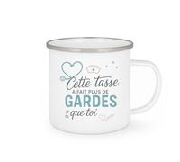 quotedazur - Mug Cette tasse a fait plus de gardes que toi - Tasse Cadeau Infirmière Femme - Blanc/Emaillé