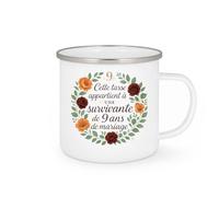 quotedazur - Mug cette tasse appartient à une survivante de 9 ans de mariage - Tasse Cadeau Noces de Faïence Femme - Blanc/Emaillé