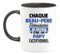 quotedazur - Mug Chaque Beau-Père Formidable Se Révèle Être Un Papy Exceptionnel - Cadeau Futur Papy - Surprise Annonce Grossesse Garçon/Fille Naissance Bébé Gender Reveal