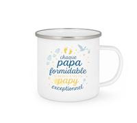 quotedazur - Mug chaque papa formidable se révèle être un papy exceptionnel - Tasse Cadeau Annonce grossesse naissance futur papy Homme - Blanc/Emaillé