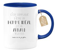quotedazur - Mug Compliqué D'Être Un Homme Idéal Et Un Sebastien Mais Ça Va Je Gère - Cadeau Humour Prénom - Idée Cadeau Famille Saint Valentin - Tasse Prénom Sebastien