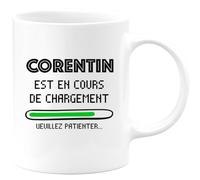 quotedazur - Mug Corentin Est En Cours De Chargement Veuillez Patienter - Blanc/Céramique