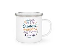 quotedazur - Mug Créateur de déclics depuis que je suis Coach - Tasse Cadeau Coach Homme - Blanc/Emaillé