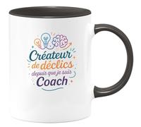 quotedazur - Mug Créateur de déclics depuis que je suis Coach - Tasse Cadeau Coach Homme - Noir/Céramique