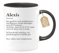 quotedazur - Mug Définition Prénom Alexis Dieu Tout Simplement - Cadeau Humour Prénom - Idée Cadeau Famille Saint Valentin - Tasse Prénom Alexis