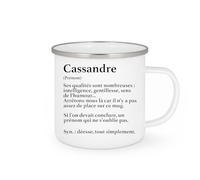 quotedazur - Mug Définition Prénom Cassandre Déesse Tout Simplement - Cadeau Humour Prénom - Idée Cadeau Famille Saint Valentin - Tasse Prénom Cassandre - Idéal Pour Noël Au Bureau - Blanc/Émaillé