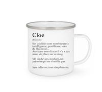 quotedazur - Mug Définition Prénom Cloe Déesse Tout Simplement - Cadeau Humour Prénom - Idée Cadeau Famille Saint Valentin - Tasse Prénom Cloe - Idéal Pour Noël Au Bureau - Blanc/Émaillé