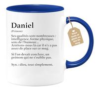 quotedazur - Mug Définition Prénom Daniel Dieu Tout Simplement - Cadeau Humour Prénom - Idée Cadeau Famille Saint Valentin - Tasse Prénom Daniel