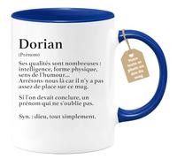 quotedazur - Mug Définition Prénom Dorian Dieu Tout Simplement - Cadeau Humour Prénom - Idée Cadeau Famille Saint Valentin - Tasse Prénom Dorian