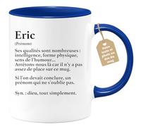 quotedazur - Mug Définition Prénom Eric Dieu Tout Simplement - Cadeau Humour Prénom - Idée Cadeau Famille Saint Valentin - Tasse Prénom Eric