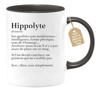 quotedazur - Mug Définition Prénom Hippolyte Dieu Tout Simplement - Cadeau Humour Prénom - Idée Cadeau Famille Saint Valentin - Tasse Prénom Hippolyte