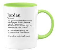 quotedazur - Mug Définition Prénom Jordan Dieu Tout Simplement - Cadeau Humour Prénom - Idée Cadeau Famille Saint Valentin - Tasse Prénom Jordan