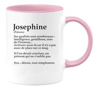 quotedazur - Mug Définition Prénom Josephine Déesse Tout Simplement - Cadeau Humour Prénom - Idée Cadeau Famille Saint Valentin - Tasse Prénom Josephine - Idéal Pour Noël Au Bureau