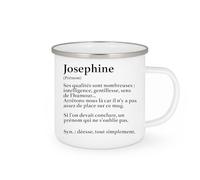 quotedazur - Mug Définition Prénom Josephine Déesse Tout Simplement - Tasse Prénom Josephine Idéal Pour Noël Au Bureau Blanc/Émaillé
