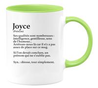 quotedazur - Mug Définition Prénom Joyce Déesse Tout Simplement - Cadeau Humour Prénom - Idée Cadeau Famille Saint Valentin - Tasse Prénom Joyce - Idéal Pour Noël Au Bureau