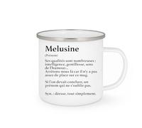 quotedazur - Mug Définition Prénom Melusine Déesse Tout Simplement - Cadeau Humour Prénom Tasse Melusine Blanc/Émaillé