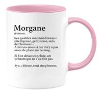 quotedazur - Mug Définition Prénom Morgane Déesse Tout Simplement - Cadeau Humour Prénom - Idée Cadeau Famille Saint Valentin - Tasse Prénom Morgane - Idéal Pour Noël Au Bureau