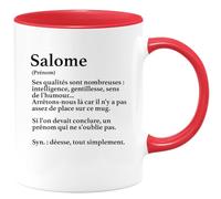 quotedazur - Mug Définition Prénom Salome Déesse Tout Simplement - Cadeau Humour Prénom - Idée Cadeau Famille Saint Valentin - Tasse Prénom Salome - Idéal Pour Noël Au Bureau