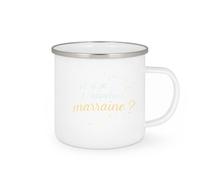 quotedazur - Mug et si je t'appelais marraine ? - Tasse Cadeau Baptême Demande Future Marraine Femme - Blanc/Emaillé
