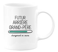 quotedazur - Mug Futur Arrière-grand-père 2025 Chargement En Cours - Cadeau Annonce Arrière-grand-père - Annonce Grossesse - Blanc/Céramique