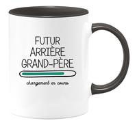 quotedazur - Mug Futur Arrière-grand-père 2025 Chargement En Cours - Cadeau Annonce Arrière-grand-père - Annonce Grossesse - Noir/Céramique