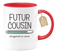 quotedazur - Mug Futur Cousin 2025 Chargement En Cours - Cadeau Futur Cousin - Surprise Annonce Grossesse Garçon/Fille Naissance Bébé