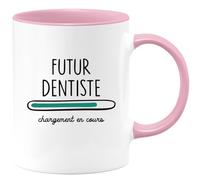 quotedazur - Mug Futur Dentiste Chargement En Cours - Rose/Céramique