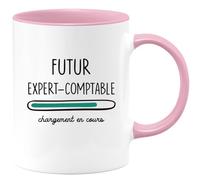 quotedazur - Mug Futur Expert comptable Chargement En Cours - Rose/Céramique