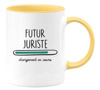 quotedazur - Mug Futur Juriste Chargement En Cours - Jaune/Céramique