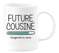 quotedazur - Mug Future Cousine 2024 Chargement En Cours - Cadeau Future Cousine - Surprise Annonce Grossesse Garçon/Fille Naissance Bébé
