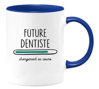 quotedazur - Mug Future Dentiste Chargement En Cours - Bleu/Céramique