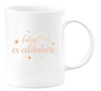 quotedazur - Mug future ex-célibataire - Tasse Cadeau Evjf Femme - Blanc/Céramique