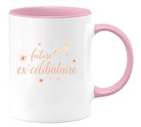quotedazur - Mug future ex-célibataire - Tasse Cadeau Evjf Femme - Rose/Céramique