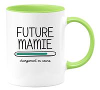 quotedazur - Mug Future Mamie 2025 Chargement En Cours Cadeau Annonce Grand-Mère Grossesse Vert/Céramique