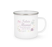 quotedazur - Mug Future Mamie : Mon nouveau job de rêve - Tasse Cadeau Annonce Grossesse Naissance Mamie Femme - Blanc/Emaillé