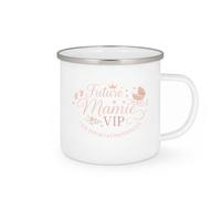 quotedazur - Mug Future Mamie VIP - Very Important Pouponneuse - Tasse Cadeau Annonce Grossesse Naissance Mamie Femme - Blanc/Emaillé