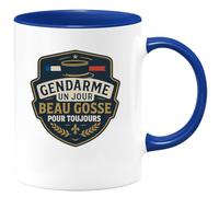 quotedazur - Mug Gendarme un jour, beau gosse pour toujours - Tasse Cadeau Gendarme Homme - Bleu/Céramique