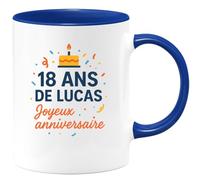 quotedazur - Mug Humour 18 Ans De Lucas Joyeux Anniversaire Cadeau Original Tasse Pour Homme