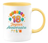 quotedazur - Mug Humour 18 Ans Joyeux Anniversaire Cadeau Homme Original Tasse Pour Et Amis