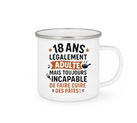 quotedazur - Mug Humour 18 Ans, Légalement Adulte, Mais Toujours Incapable De Faire Cuire Des Pâtes Idée Cadeau Originale Tasse Humoristique Drôle Et Unique
