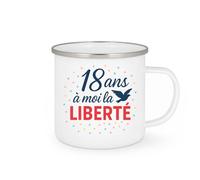 quotedazur - Mug Humour 18 Ans, Voilà Ma Liberté Célébrée Avec Fierté Et Joie - Cadeau Tasse Anniversaire Pour Jeunes Femmes Libres Et Indépendantes