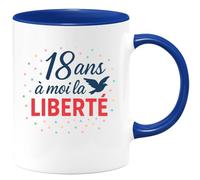 quotedazur - Mug Humour 18 Ans, Voilà Ma Liberté Célébrée Avec Fierté Et Joie Cadeau Tasse Anniversaire Pour Jeunes Femmes Libres Indépendantes