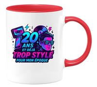 quotedazur - Mug Humour 20 ans et déjà trop stylé pour mon époque - Cadeau 20 ans Femme