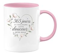 quotedazur - Mug Humour 365 jours et toujours cette douceur entre nous - Cadeau Noces de coton Femme