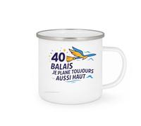 quotedazur - Mug Humour 40 balais et je plane toujours aussi haut - Cadeau 40 ans Homme