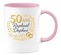 quotedazur - Mug Humour 50 Ans Noces D'or Raphaël Et Daphné Idée Cadeau Originale Nostalgique Tasse Célébration Anniversaire Spécial