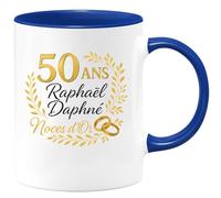 quotedazur - Mug Humour 50 Ans Noces D'or Raphaël Et Daphné Idée Cadeau Originale Nostalgique Tasse Célébration Anniversaire Spécial
