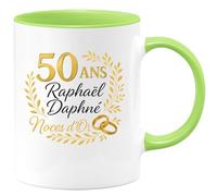 quotedazur - Mug Humour 50 Ans Noces D'or Raphaël Et Daphné Idée Cadeau Originale Nostalgique Tasse Célébration Anniversaire Spécial