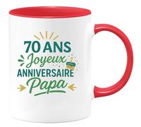 quotedazur - Mug Humour 70 Ans Joyeux Anniversaire Papa Cadeau Spécial Homme Convivial Tasse Original