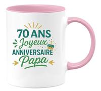 quotedazur - Mug Humour 70 Ans Joyeux Anniversaire Papa Cadeau Spécial Homme Convivial Tasse Original